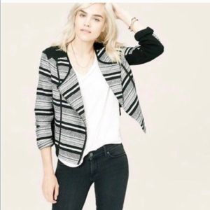 Lou and grey striped motorcycle jacket size S